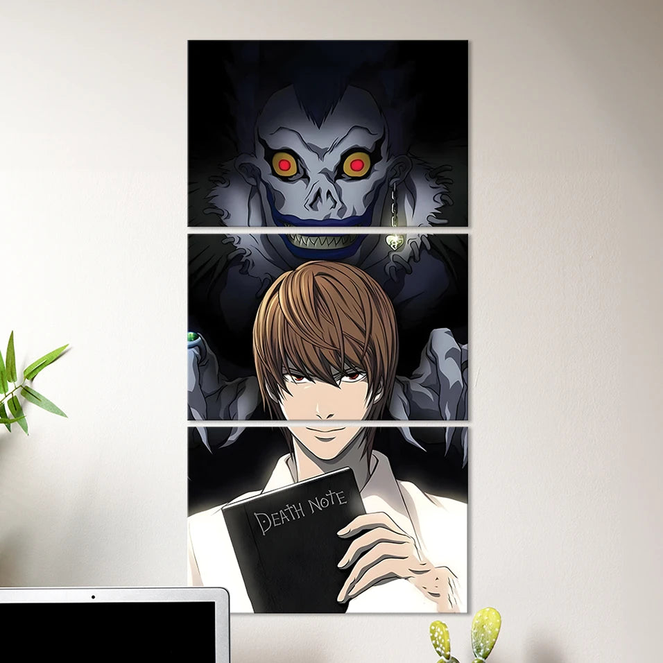 Death Note Split DEATH NOTE | Split of 3 | Wall Art | Fan Art | – Wallgasm